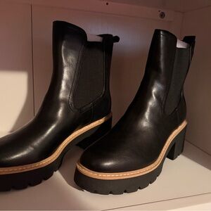 Black Leather Ankle Boots